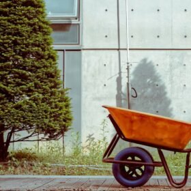 Wheelbarrow orange