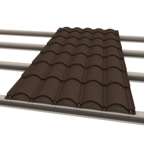 Orientile 28G Textured Roofing Sheet (Per m) - Charcoal | Maroon | Tile Red | Chocolate - Image 4